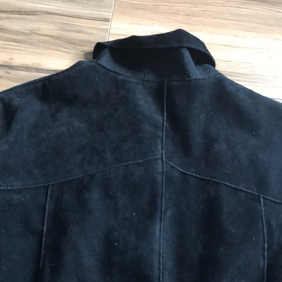 GABO black faux suede jacket size large - Picture 10 of 13